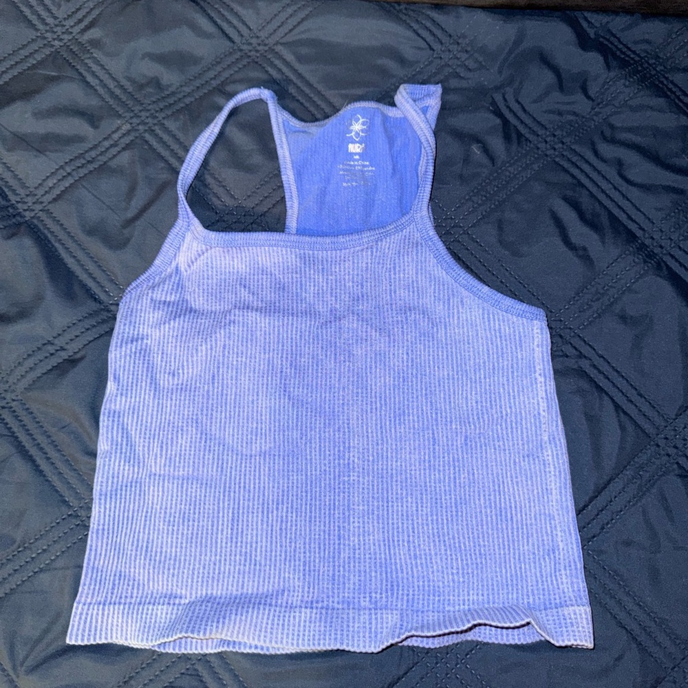 Blue Women's Crop Tank Top